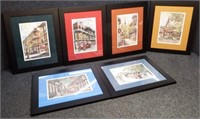 (6) New Orleans Street Scene Framed Prints