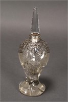 Edwardian Sterling Silver & Crystal Perfume Bottle