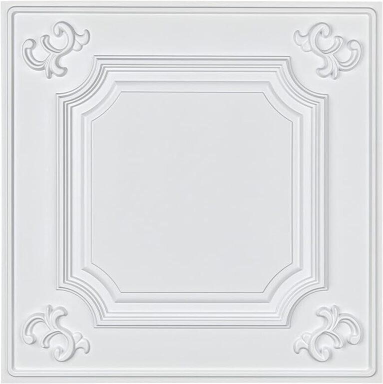 Art3d Drop Ceiling Tiles 24x24 in White (6-Pack,