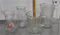 Glass serving pitchers