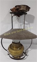 Hanging Brass Oil Lamp Style Light Fixture