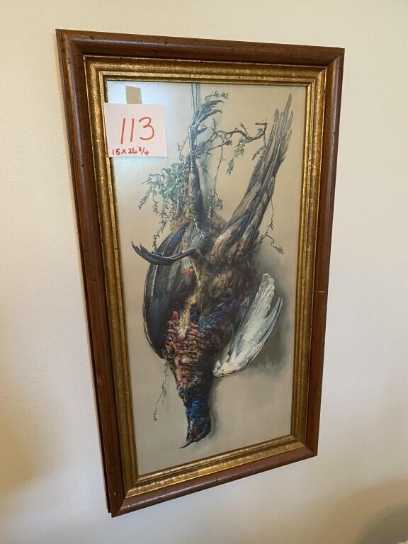 FRAMED HANGING TURKEY ? PICTURE