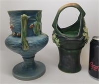 Four Roseville USA Ceramic Pieces, Chipped