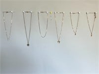Set of 6 Elegant Gold-Tone Necklaces