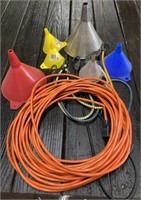 50' Extension Cord, Funnels & More