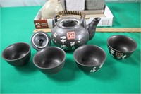 Japanese Tea Set & Pottery Planters