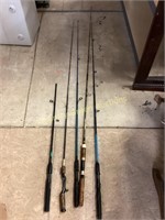 Fishing Rods (5: 4 whole, 1 bottom half)