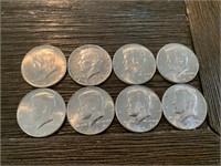 (8) 1964 Kennedy Half Dollars