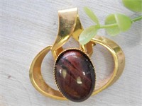 MAHOGANY TIGERS EYE PENDANT ROCK STONE LAPIDARY SP