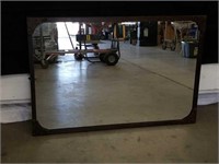 Industrial style metal framed hanging mirror