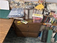 3 Drawer Cabinet & Contents - Sewing and
