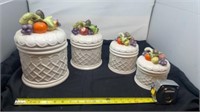 1970’s Fruit Top Canister Set made in Japan