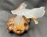 Glass Koi With A Stand