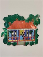 Vintage metal tropical house wall decor