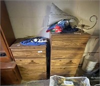 Two Wood Chests & Contents