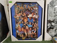 Country Icons Framed Vintage Poster
