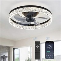 LEDIARY 20" Modern Ceiling Fans with Lights and