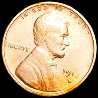 1913-S Lincoln Wheat Penny NEARLY UNCIRCULATED
