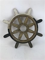 Nautical Wooden Ship Wheel Hanging Decor