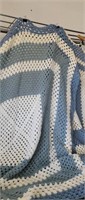 Crocheted Throws (2) 46" Square Excellent Cond