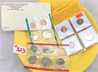2-1972 mint sets and assorted proof coins