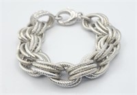 Bronze Milor Italy Triple Link Chain Bracelet 8in