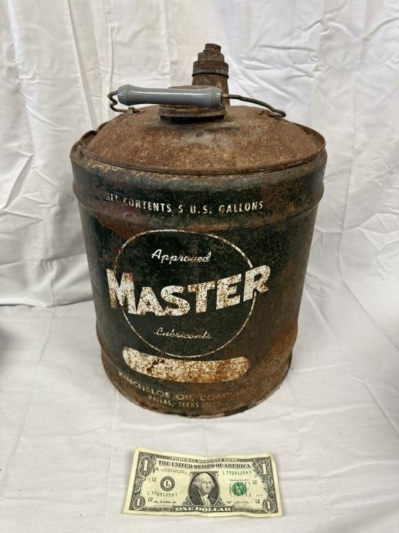 Vintage Master 5-Gallon Oil Can