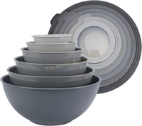 Mixing Bowls with Lids - 12 Piece  Grey