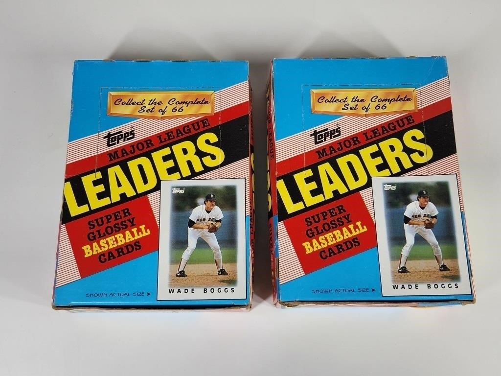 2) 1986 TOPPS BASEBALL LEADERS WAX BOXES