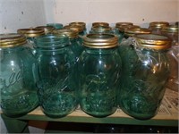 VARIETY OF BALL GLASS JARS