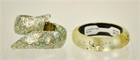 2 Lucite Bracelets--Alexis Bittar & 1950s