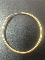 14k Yellow Gold SINGLE Hoop Earring .79 Grams