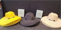 16 NEW SUN HATS, 2 BOXES NOTE CARDS