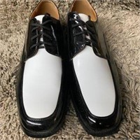 Two tone Mens Dress shoes black and white