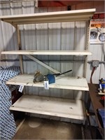 Freestanding adjustable metal shelves