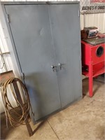 Global two door steel storage unit no contents