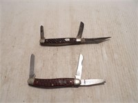 2 Schrade Pocket Knives - 1 Broken Blade