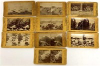 10 Antique Stereograph Cards of Assorted Places