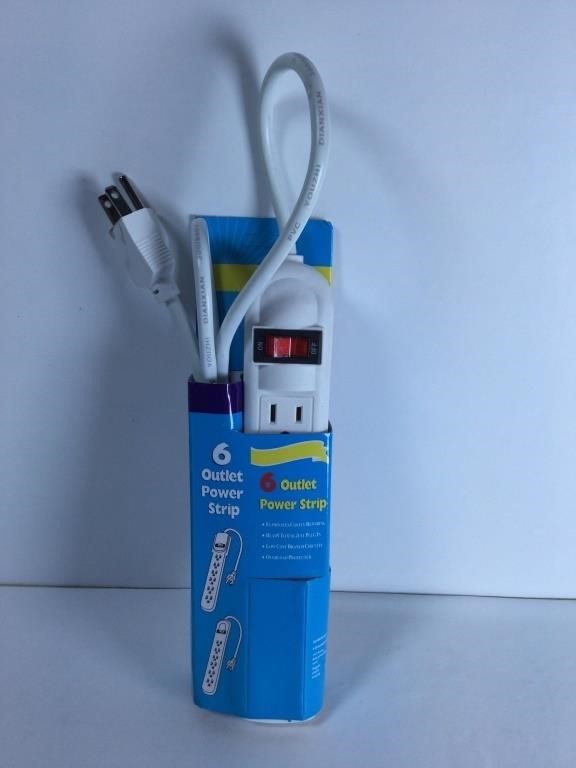 New 6 Outlet Power Strip