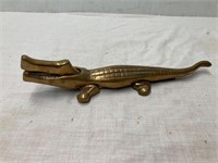 Brass alligator nut cracker. 12”   Long