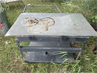 Metal workbench on wheels 45” x 25”