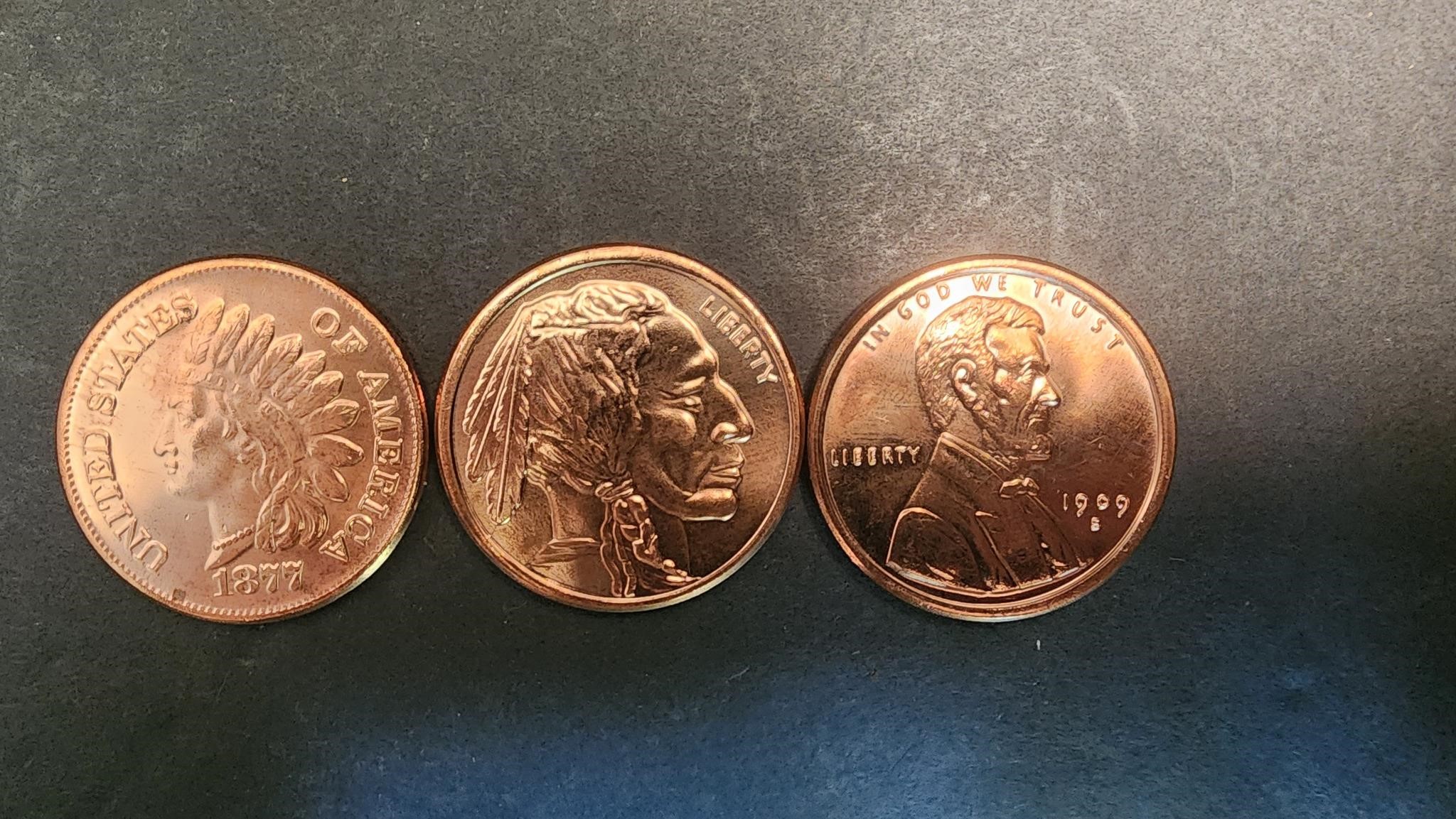 1oz copper coins