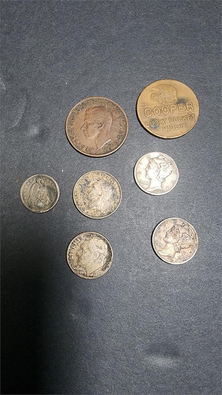 Old Coins some silver