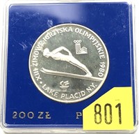1980 Poland 200 zlotych, silver