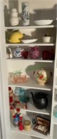 Six shelf lot - including ceramic pitchers,