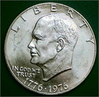1976 P Ike $1 Coin, Type II 1776-1976