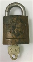 Large Brass Medeco Lock & Key