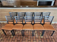 10 Vintage Tangerine Restaurant Chairs