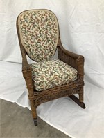 Child’s Wicker Rocking Chair, 23”T, 22”D