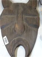 Large Wood Tribal Mask & Misc Decor